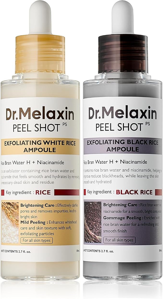 Dr.Melaxin Peel Shot Glow Rice Peeling Ampoule Duo | Dr. Melaxin Korean skincare